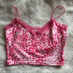 pink leopard print tank top💕